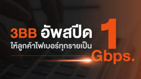 3BB ปรับความเร็วเน็ตไฟเบอร์ทุกแพ็กเกจ เริ่มต้น 1Gbps เดือนละ 590 บาท